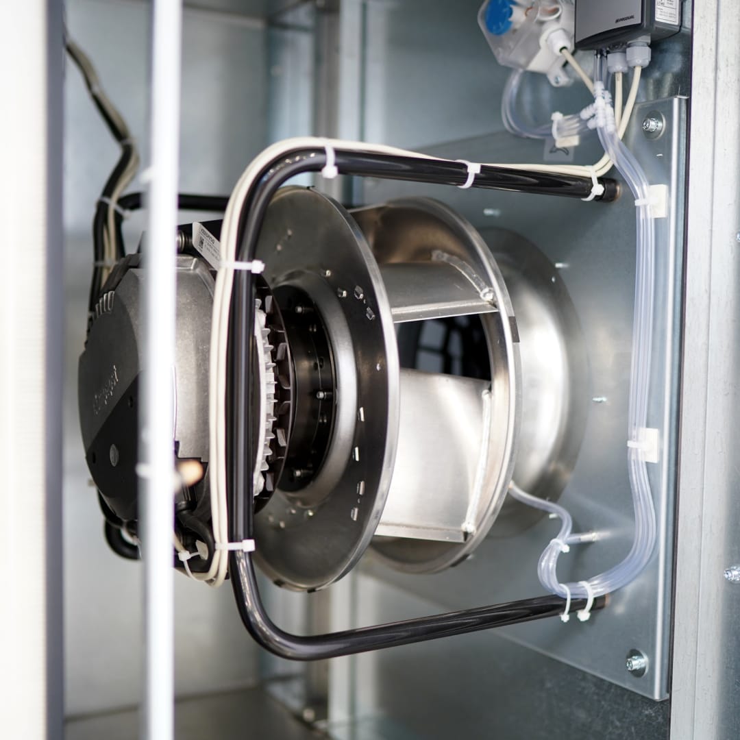 EC motor fan for air handling units